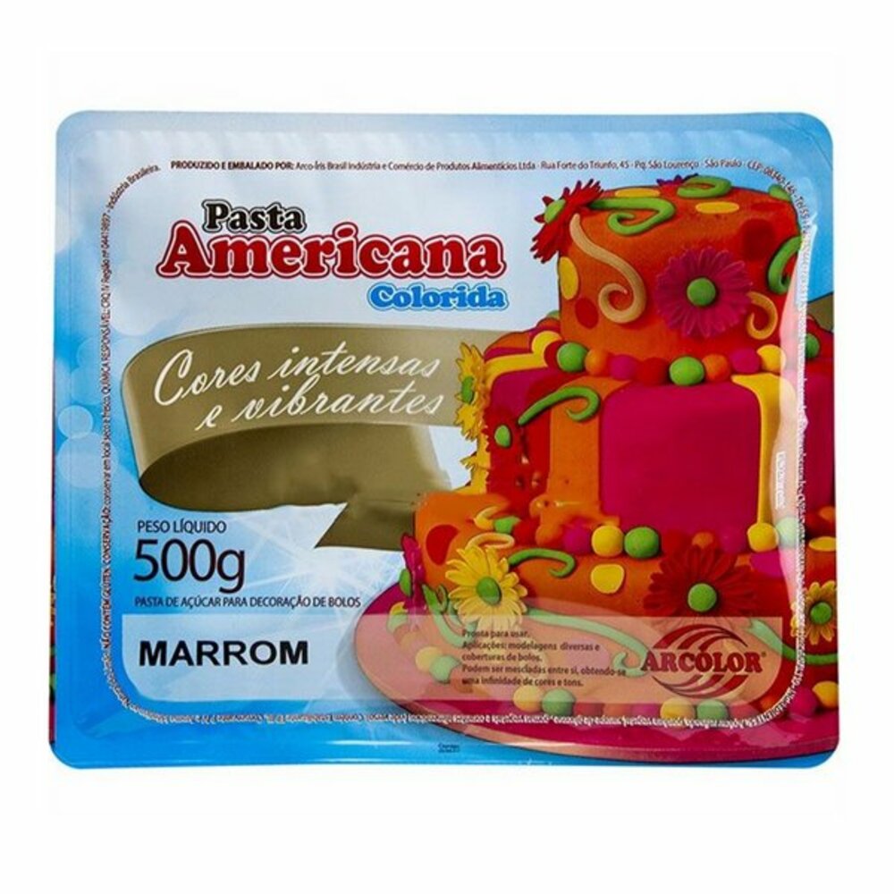 Pasta Americana Arcolor 500g Marrom - Loja Novamix